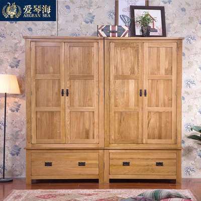 典雅与收纳的完美结合 爱琴海系列橡木两门推拉衣柜深度体验